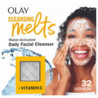 Olay Facial Cleanser, Daily, Water-Activated, Cleansing Melts, 32 Each