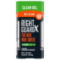 Right Guard Antiperspirant/Deodorants, Fresh Blast, Clear Gel, 2 Each