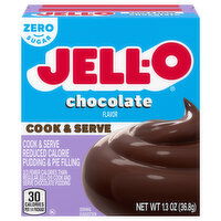 Jell-O Zero Sugar Chocolate Flavor Cook & Serve Pudding & Pie Filling, 1.3 Ounce