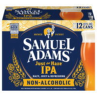Samuel Adams Non-Alcoholic IPA Just the Haze Malt Beverage, 12 Each