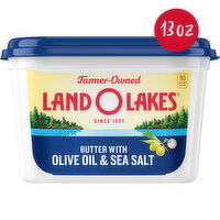 Land O Lakes Butter with Olive Oil & Sea Salt, Spreadable, 13 Ounce