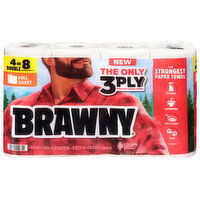 Brawny Full Sheet White 3-Ply Double Rolls Paper Towels, 4 Each