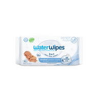 WaterWipes Original 99.9% Water Based Baby Wipes, Unscented & Hypoallergenic for Sensitive Skin, 60 Count (1 Pack), 60 Each