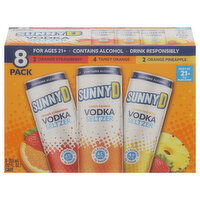 Sunny D Vodka Seltzer, Assorted, 8 Pack, 8 Each