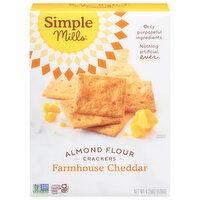 Simple Mills Crackers, Almond Flour, Farmhouse Cheddar, 4.25 Ounce