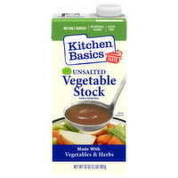 Kitchen Basics Vegetable Stock, Unsalted, 32 Ounce