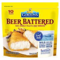 Gorton's Fish Fillets, Beer Battered, 10 Each