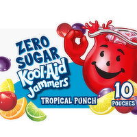 Kool-Aid Jammers Tropical Punch Zero Sugar Artificially Flavored Soft Drink, 10 Each