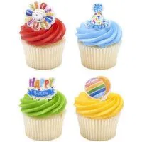 Cub Happy Birthday Cupcakes with Rings, 1 Each