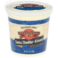 Weyauwega Cold Pack Swiss Cheddar Almond Cheese Spread, 14 Ounce