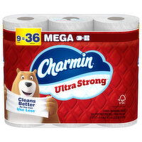 Charmin Ultra Strong Bathroom Tissue, Mega, 2-Ply, 9 Each