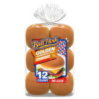 Ball Park Golden Honey Pre-sliced Hamburger Buns, 12  count, 23 oz, 12 Each