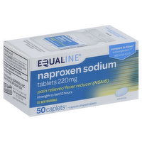 Equaline Pain Reliever/Fever Reducer (NSAID), 220 mg, Caplets, 50 Each