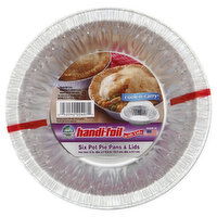 Handi Foil Eco-Foil Cook-N-Carry Pans & Lids, Pot Pie, 6 Each