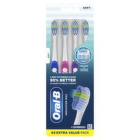 Oral-B Advanced Clean Advanced Clean Toothbrushes, Soft, 4 Count, 4 Each