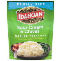 Idahoan Mashed Potatoes, Sour Cream & Chives, Family Size, 8 Ounce