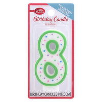 Betty Crocker Birthday Candle, Numeral 8, 3 Inch, 1 Each