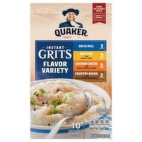 Quaker Instant Grits, Flavor Variety, 10 Each