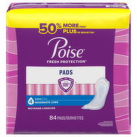 Poise Fresh Protection Incontinence Pads, 84 Each