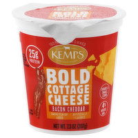Kemps Cottage Cheese, Bold, Small Curd, 4% Milkfat Min, Bacon Cheddar, 7.3 Ounce