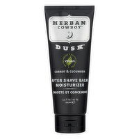 Herban Cowboy Dusk After Shave Balm, Moisturizer, Vegan, Carrot & Cucumber, 3.4 Ounce