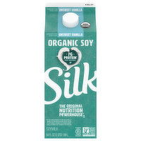 Silk Soymilk, Organic, Unsweet Vanilla, 64 Fluid ounce