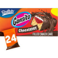 Marinela Gansito Strawberry Chocolate Flavored Covered Filled Snack Cake, 24 packs, (1 ct each), 42.24 lbs Case, 24 Each