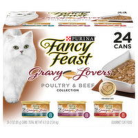 Fancy Feast Gravy Lovers Gravy Wet Cat Food Variety Pack, Gravy Lovers Poultry & Beef Feast Collection, 4.5 Pound