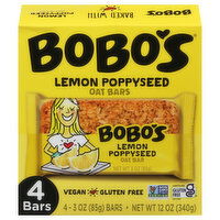 Bobo's Oat Bars, Lemon Poppyseed, 4 Each