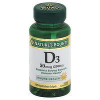 Nature's Bounty Vitamin D3, 50 mcg, Rapid Release Softgels, 150 Each