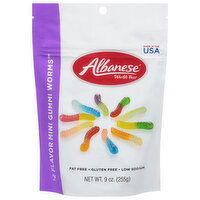 Albanese World's Best Gummi Worms, 12 Flavor, Mini, 9 Ounce