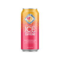 Sparkling Ice +Caffeine Sparkling Water, Zero Sugar, Watermelon Lemonade, 16 Fluid ounce