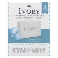 Ivory Ivory Ivory Gentle Bar Soap Original Scent 3.17 oz., 3 Count, 9.51 Ounce