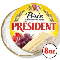 President Cheese, Soft-Ripened, Brie, 8 Ounce