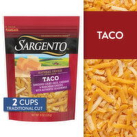 SARGENTO Off The Block Sargento® Shredded Taco Natural Cheese with Authentic Seasonings, 8 oz., 8.285 Ounce