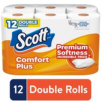 Scott Comfort Plus ComfortPlus Toilet Paper, 12 Each