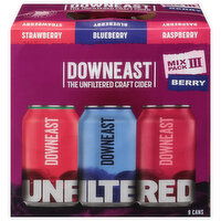 Downeast Beer, Berry, Unfiltered, Mix Pack, 9 Each