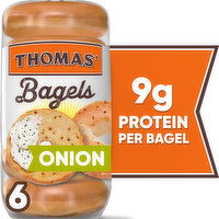 Thomas' Onion Bagels, 6 count, 20 oz, 6 Each