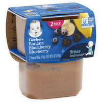 Gerber Banana Blackberry Blueberry, 2nd Foods, Sitter, 2 Pack, 2 Each