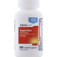 Equaline Ibuprofen, 200 mg, Coated Caplets, 500 Each