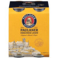 Paulaner Lager Original Beer 4  Pack, 67.6 Fluid ounce