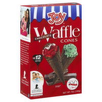 Joy Waffle Cones, Chocolate, 12 Each