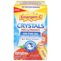 Emergen-C Immune Support, 500 mg, Vitamin C, Strawberry Burst, On-the-Go, Stick Packs, 28 Each