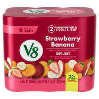 V8® Strawberry Banana 100% Fruit and Vegetable Juice, 48 Fluid ounce