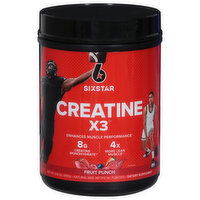 Six Star Creatine X3, Fruit Punch, 2.18 Pound