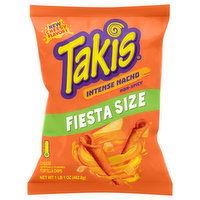 Takis Tortilla Chips, Intense Nacho, Non-Spicy, Fiesta Size, 17 Ounce