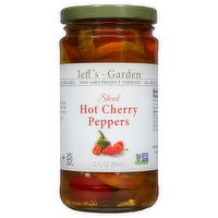 Jeff's Garden Hot Cherry Peppers, Sliced, 12 Fluid ounce