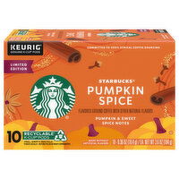 Starbucks Coffee, Ground, Pumpkin Spice, K-Cup Pods, 10 Each