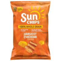SunChips 100% Whole Grain Harvest Cheddar Whole Grain Snacks, 2.5 Ounce