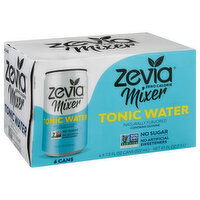 Zevia Mixer Tonic Water, Zero Calorie, 6 Each